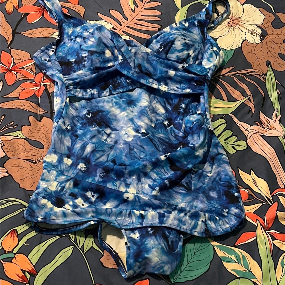 Tie dye one piece shapewear swimsuit new